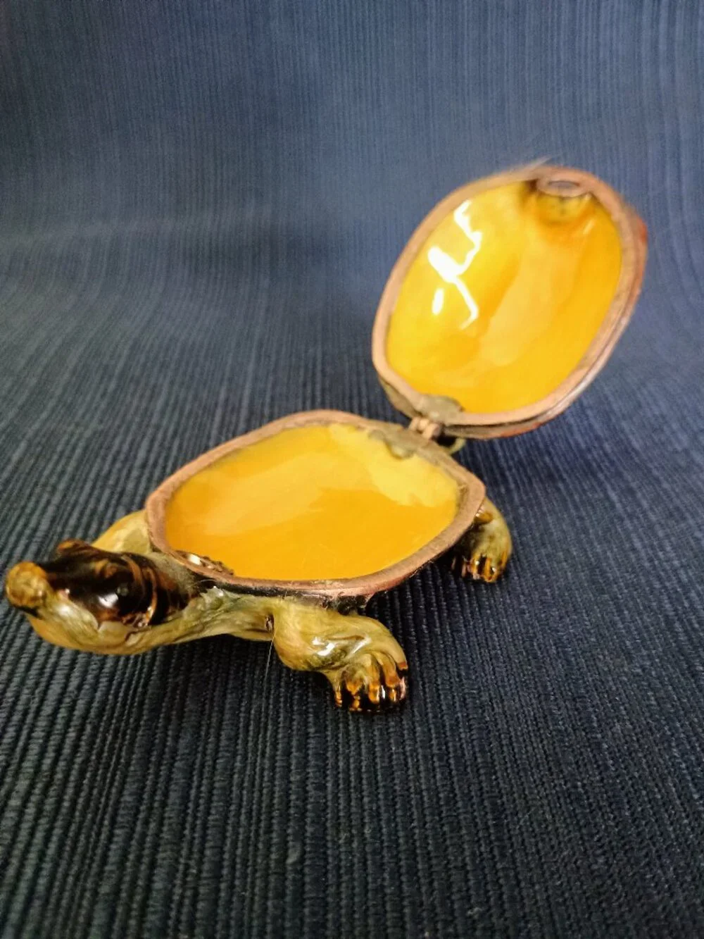 Turtle Jeweled Enameled Trinket Box